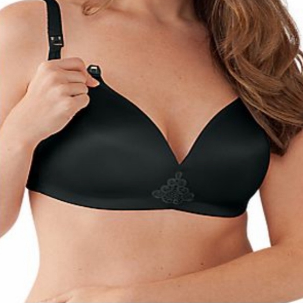 BRAVADO DESIGNS BLISS Nursing Bra Black 34 B /C Maternity T-Shirt Bra Adjustable